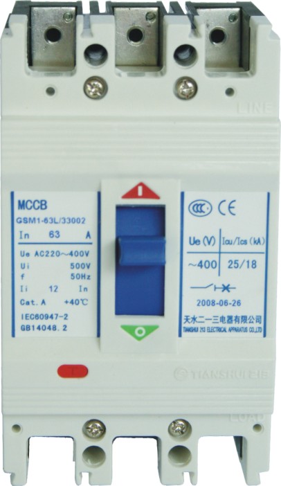 正品天水213塑殼斷路器GSM1-63L/32782 6A 低壓斷路器 GSM1/ AC220V