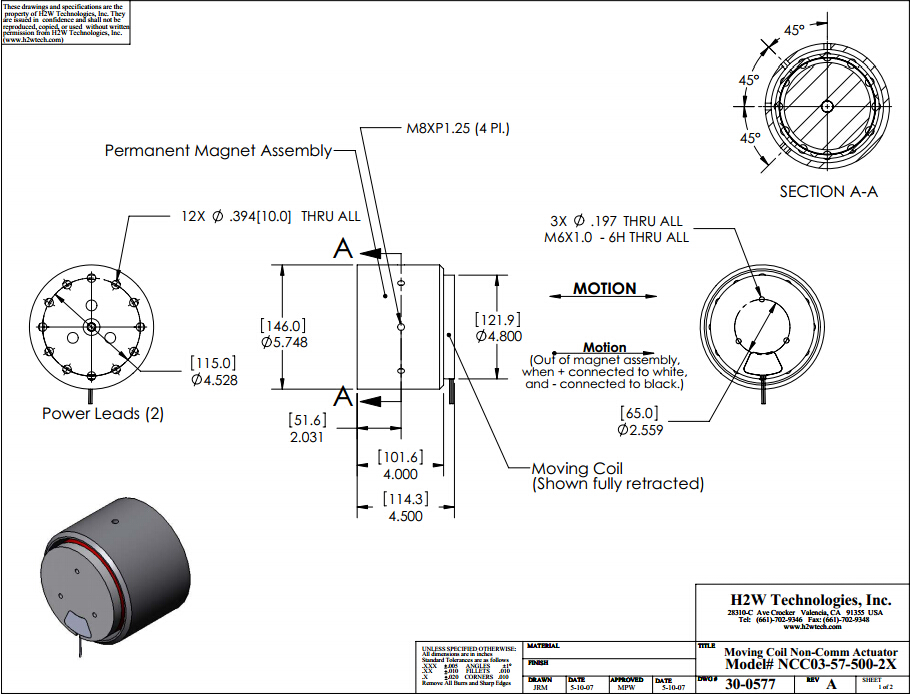 德國H2W電機NCC03-57-500-2X品牌H2W