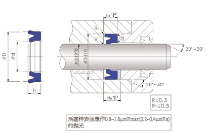 活塞桿密封(軸用)&nbspD-2型密封件 臺(tái)灣DZ鼎基密封