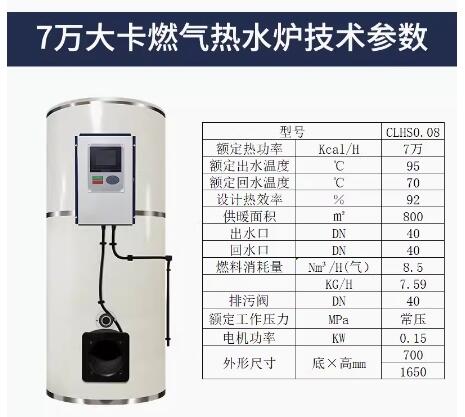 7萬大卡燃油 燃氣 熱水鍋爐地暖 電加熱 暖氣內(nèi)置  節(jié)能器 冷凝式 節(jié)能式