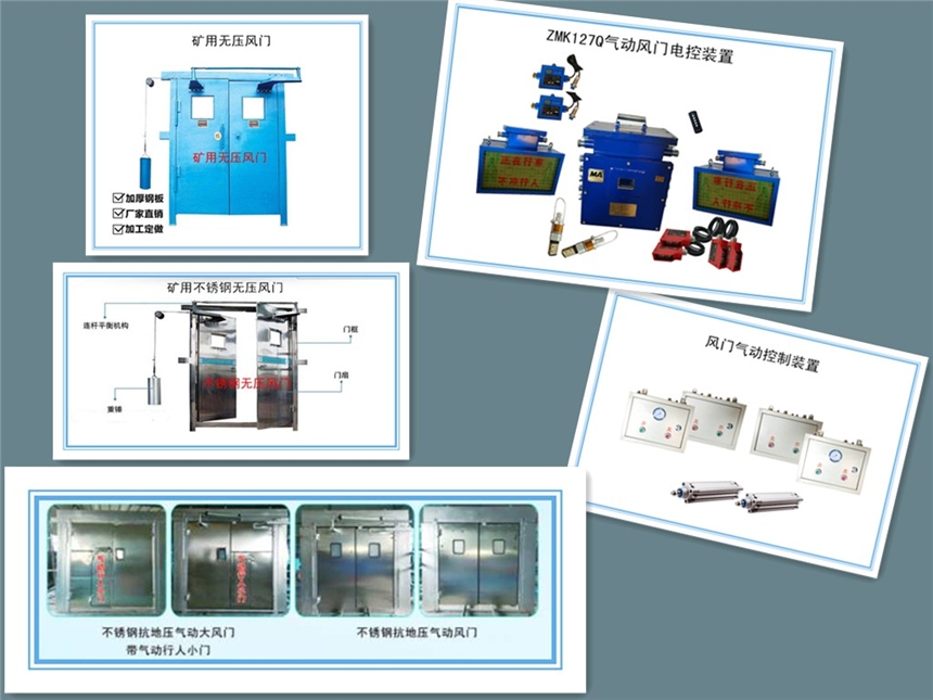 礦用自動風門，抗壓風門，平衡風門，風門氣控，電控裝置