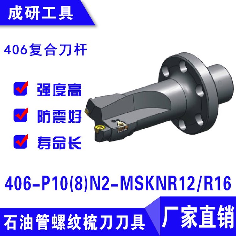 石油管螺紋梳刀刀具406復合刀桿406-P10(8)N2-MSKNR12R16